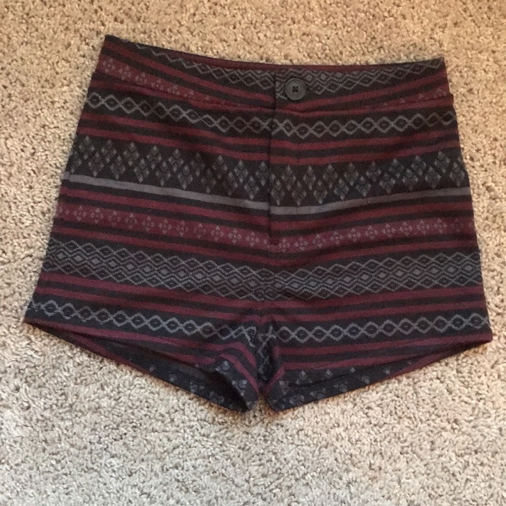 High rise sweater shorts